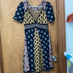 Anthropologie Moth gorgeous v neck dress size XS excellent condition